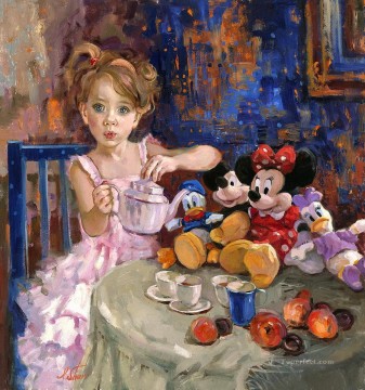 Aimeriez vous du thé IS Disney Peinture à l'huile